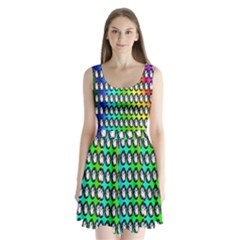 Geometric Balls Split Back Mini Dress  by Sparkle