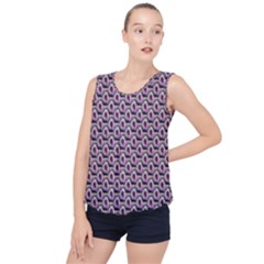 Flowers Pattern Bubble Hem Chiffon Tank Top by Sparkle
