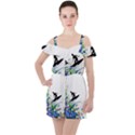 Nature Surfing Ruffle Cut Out Chiffon Playsuit View1