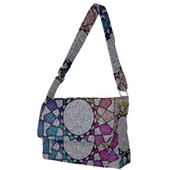 Wirldrawing Full Print Messenger Bag (l) by Sparkle