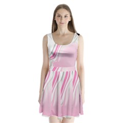 Modern Pink Split Back Mini Dress  by Sparkle