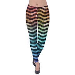 Digital Waves Velvet Leggings by Sparkle