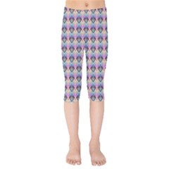 Pink And Blue Kids  Capri Leggings  by Sparkle