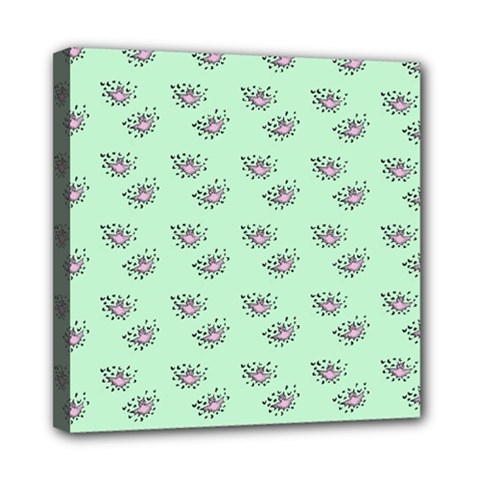 Zodiac Bat Pink Mint Mini Canvas 8  X 8  (stretched) by snowwhitegirl