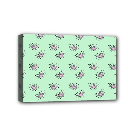 Zodiac Bat Pink Mint Mini Canvas 6  X 4  (stretched) by snowwhitegirl