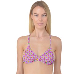 Girl With Hood Cape Heart Lemon Pattern Lilac Reversible Tri Bikini Top by snowwhitegirl