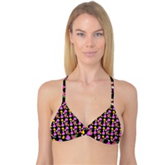 Girl With Hood Cape Heart Lemon Pattern Black Reversible Tri Bikini Top by snowwhitegirl