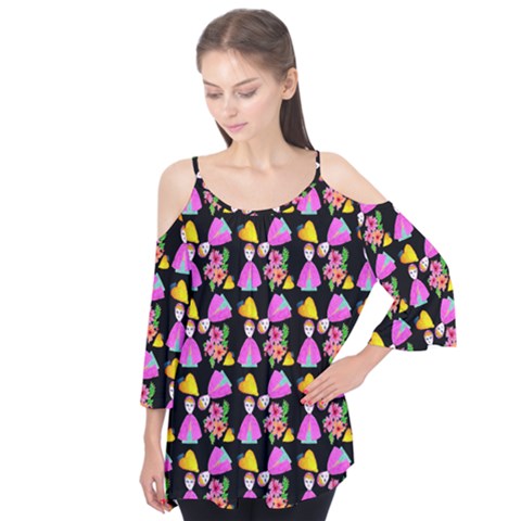 Girl With Hood Cape Heart Lemon Pattern Black Flutter Tees by snowwhitegirl