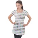 All The Aliens Teeny Puff Sleeve Tunic Top View1