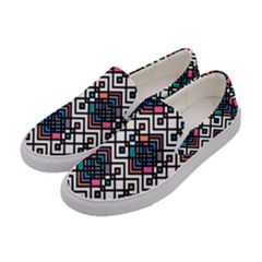 Boho Geometric Women s Canvas Slip Ons by tmsartbazaar
