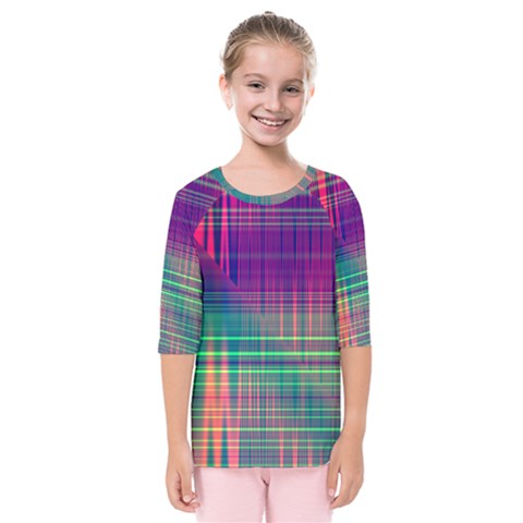 Glitch Kids  Quarter Sleeve Raglan Tee by Angelandspot