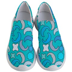 Cloudy Blue Moon Women s Lightweight Slip Ons by tmsartbazaar