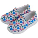 Multicolor Triangle Kids Lightweight Slip Ons View2