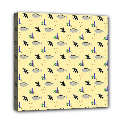 Bluefishes Mini Canvas 8  X 8  (stretched) by Sparkle