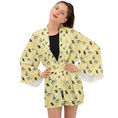 Bluefishes Long Sleeve Kimono by Sparkle