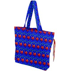 Bluefishes Drawstring Tote Bag by Sparkle