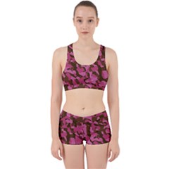 Pink And Brown Camouflage Work It Out Gym Set by SpinnyChairDesigns