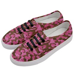 Pink And Brown Camouflage Women s Classic Low Top Sneakers by SpinnyChairDesigns