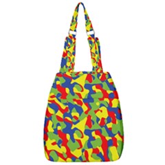 Colorful Rainbow Camouflage Pattern Center Zip Backpack by SpinnyChairDesigns
