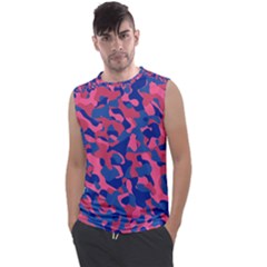 Blue And Pink Camouflage Pattern Men s Regular Tank Top by SpinnyChairDesigns