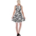 Grey and White Camouflage Pattern Reversible Velvet Sleeveless Dress View2