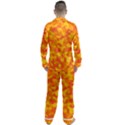 Orange and Yellow Camouflage Pattern Men s Long Sleeve Satin Pyjamas Set View2