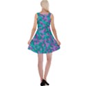 Purple and Teal Camouflage Pattern Reversible Velvet Sleeveless Dress View2