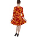 Red and Orange Camouflage Pattern Ruffle Dress View2