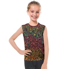 Stylish Fall Colors Camouflage Kids  Mesh Tank Top by SpinnyChairDesigns