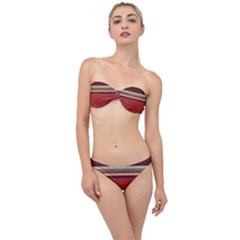 Retro Aesthetic Classic Bandeau Bikini Set by tmsartbazaar