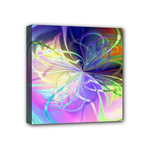 Rainbow Painting Patterns 3 Mini Canvas 4  X 4  (stretched) by DinkovaArt