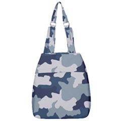 Camo Blue Center Zip Backpack by MooMoosMumma