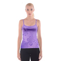 Purple Intricate Swirls Pattern Spaghetti Strap Top by SpinnyChairDesigns