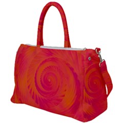Pink And Orange Swirl Duffel Travel Bag by SpinnyChairDesigns