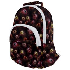 Zombie Eyes Pattern Rounded Multi Pocket Backpack by SpinnyChairDesigns