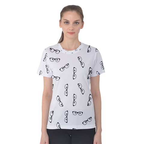 Geek Glasses With Eyes Women s Cotton Tee by SpinnyChairDesigns