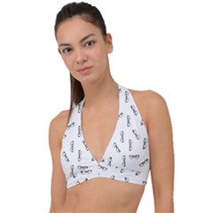 Geek Glasses With Eyes Halter Plunge Bikini Top by SpinnyChairDesigns