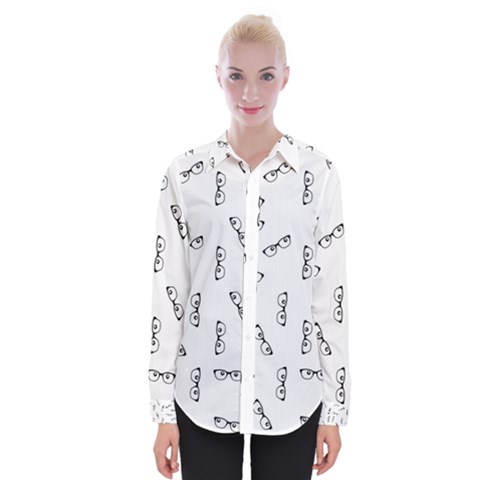 Geek Glasses With Eyes Womens Long Sleeve Shirt by SpinnyChairDesigns