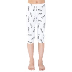 Geek Glasses With Eyes Kids  Capri Leggings  by SpinnyChairDesigns