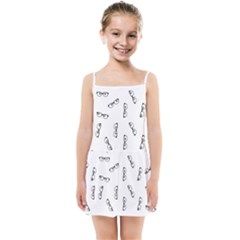 Geek Glasses With Eyes Kids  Summer Sun Dress by SpinnyChairDesigns