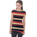Seventies Stripes Cap Sleeve High Low Top View1
