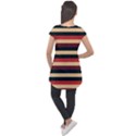 Seventies Stripes Cap Sleeve High Low Top View2