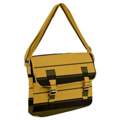 Vintage Yellow Buckle Messenger Bag by tmsartbazaar