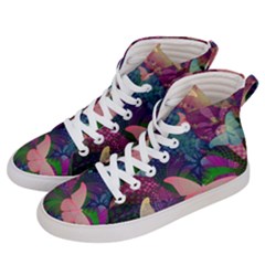 Butterfly Garden Art Men s Hi-top Skate Sneakers by SpinnyChairDesigns