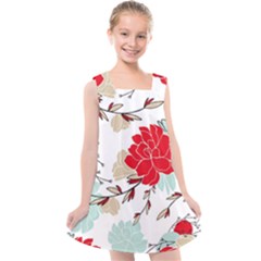 Floral Pattern  Kids  Cross Back Dress by Sobalvarro