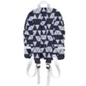 Black and White Triangles Pattern Zip Bottom Backpack View3