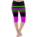 Disco Stripes Lightweight Velour Cropped Yoga Leggings View1