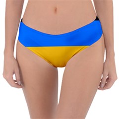 Bright Yellow With Blue Reversible Classic Bikini Bottoms by tmsartbazaar