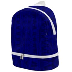 Cobalt Blue Color Batik Zip Bottom Backpack by SpinnyChairDesigns