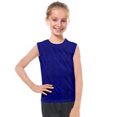 Cobalt Blue Color Batik Kids  Mesh Tank Top by SpinnyChairDesigns